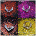 Eco-friendly PET holographic glitter chunky mixed size glitters for face body nail crafts